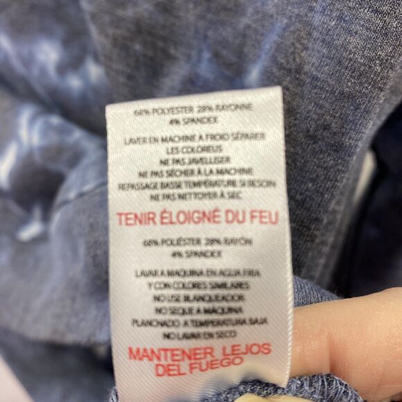 Rae Dunn Top Womens Large Sweatshirt Tie Dye Blue Miss Independent Dolman Sleeve - Picture 6 of 9